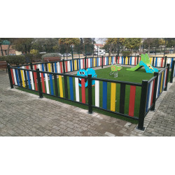 Colored Metal Fence