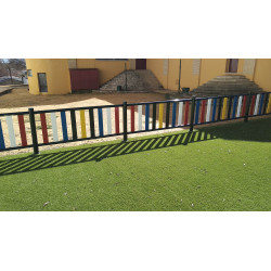 Colored Metal Fence