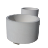Jardinera cilíndrica de hormigón para exterior Jardinera cilíndrica de hormigón para exterior