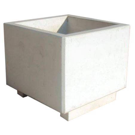 Jardinera cuadrado de hormigón para exterior