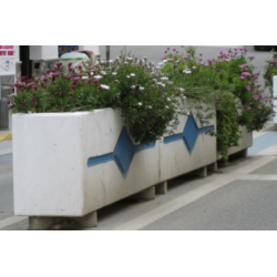 Jardinera cuadrado de hormigón para exterior