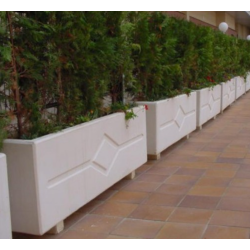 Jardinera cuadrado de hormigón para exterior