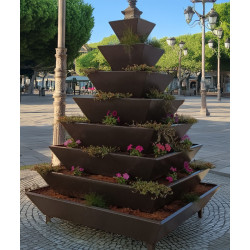 Jardinera Piramidal Gines en Acero Galvanizado – Hasta 8 Niveles Personalizables