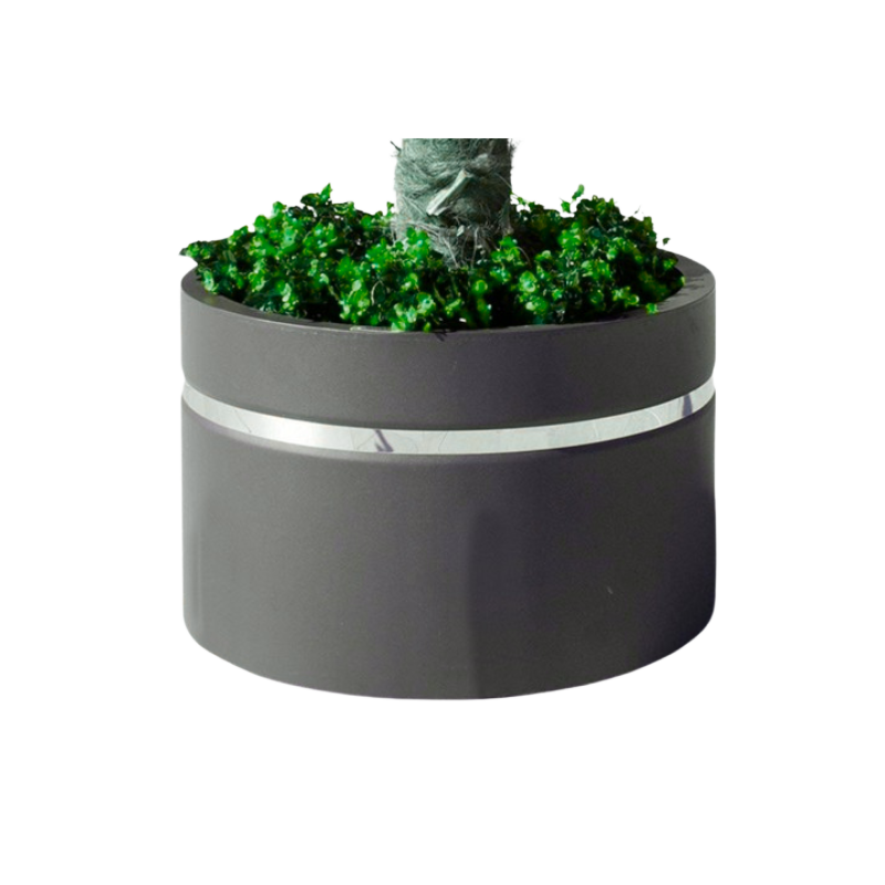 Jardinera Aro en Acero al Carbono con Detalle Inox – Varios Diámetros Jardinera Aro en Acero al Carbono con Detalle Inox – Varios Diámetros